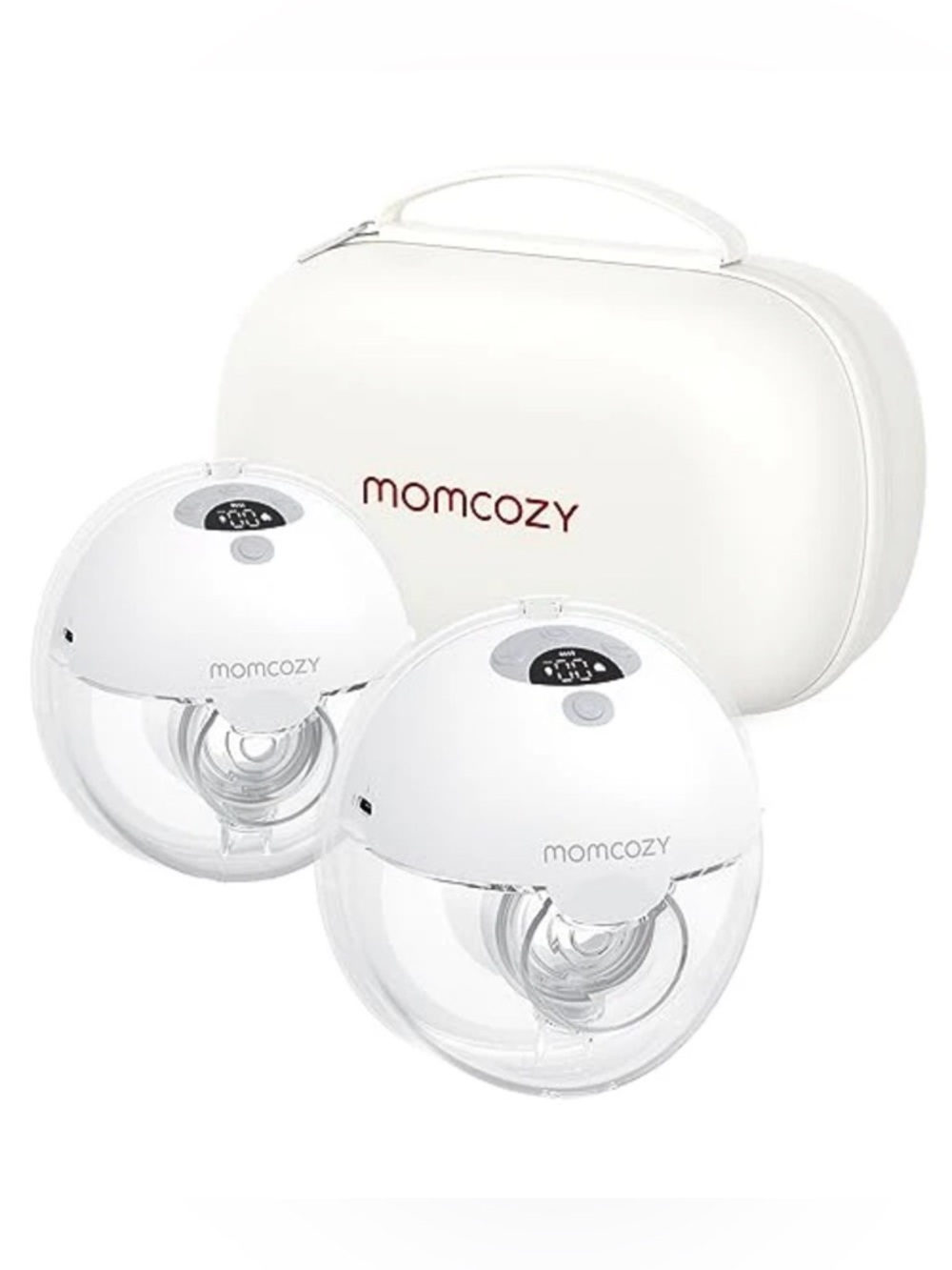 Momcozy M5 Portable Electric Breast Pump - White & Light Gray